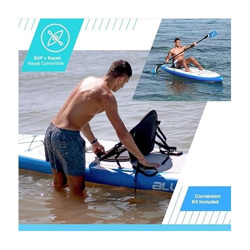  Bluefin Cruise SUP Inflatable Stand Up Paddle Board | Premium Paddleboard Accessories | Multiple Sizes: Kids, 9'8, 10'4, 10’8, 12’, 15'
