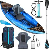 Premium Bluefin Ranger & Scout Inflatable Kayak - Inflatable 1 & 2 Person Kayak Accessories: Pump, Paddle Phone Case and Backpack - Inflatable Canoe Alternative for Adults & Family