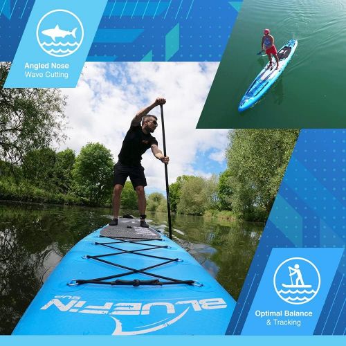  Bluefin SUP Aufblasbares Steh-Paddle Board | 14 Sprint-Modell | Touring/Race-Modell | Komplett mit allem Zubehoer