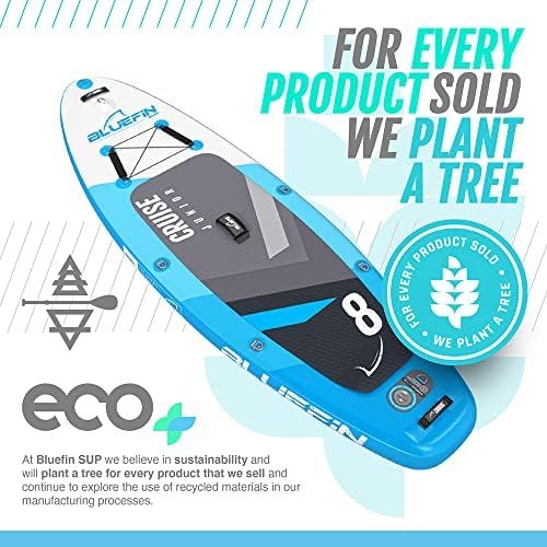  Bluefin SUP aufblasbares Stand Up Paddle Board Set / Mit Hochdruck-Pumpe, 3-teiliges Paddel zur Kajak Konvertierung / Kajaksitz, Sicherungsleine, Tasche & Reparaturset / 330cm / 36