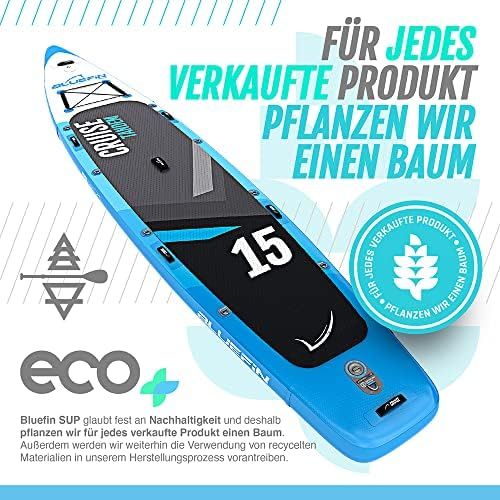  Bluefin SUP aufblasbares Stand Up Paddle Board Set / Mit Hochdruck-Pumpe, 3-teiliges Paddel zur Kajak Konvertierung / Kajaksitz, Sicherungsleine, Tasche & Reparaturset / 330cm / 36