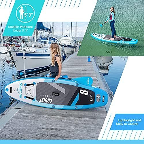  Bluefin SUP aufblasbares Stand Up Paddle Board Set / Mit Hochdruck-Pumpe, 3-teiliges Paddel zur Kajak Konvertierung / Kajaksitz, Sicherungsleine, Tasche & Reparaturset / 330cm / 36