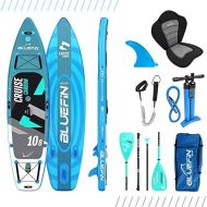 Bluefin SUP aufblasbares Stand Up Paddle Board Set / Mit Hochdruck-Pumpe, 3-teiliges Paddel zur Kajak Konvertierung / Kajaksitz, Sicherungsleine, Tasche & Reparaturset / 330cm / 36