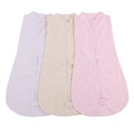 Blueleyu 100% Cotton Wearable Blanket Baby Zip up Sleep Bag 3 of Pack (0-3 Months)