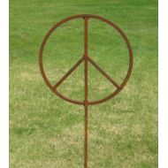 Bluemetaldesign Outdoor Metal Peace Sign Garden Art five and one half feet tall