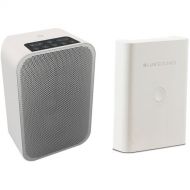 Bluesound PULSE FLEX 2i Wireless Speaker and Battery Pack Bundle (Matte White / White)