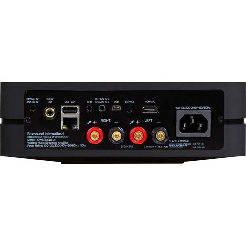  Bluesound Powernode 2I Wireless Multi Room Streaming High Res Amplifier (with HDMI) Black Compatible with Alexa and Siri