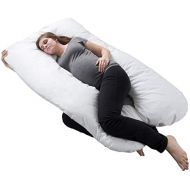 [아마존베스트]Pregnancy Pillow, Full Body Maternity Pillow with Contoured U-Shape by Bluestone, Back Support