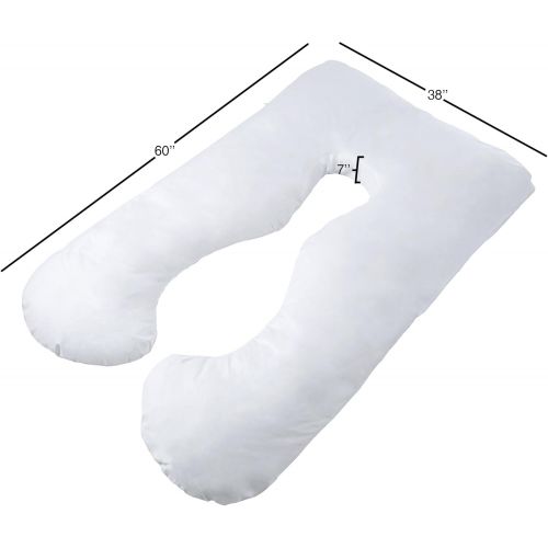  [아마존베스트]Pregnancy Pillow, Full Body Maternity Pillow with Contoured U-Shape by Bluestone, Back Support