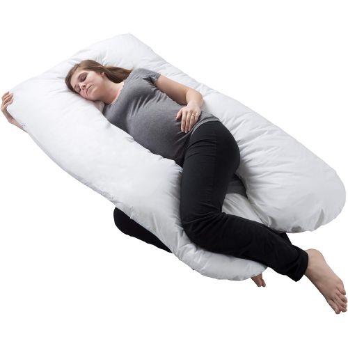  [아마존베스트]Pregnancy Pillow, Full Body Maternity Pillow with Contoured U-Shape by Bluestone, Back Support
