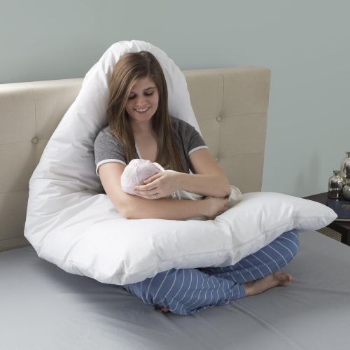  [아마존베스트]Pregnancy Pillow, Full Body Maternity Pillow with Contoured U-Shape by Bluestone, Back Support