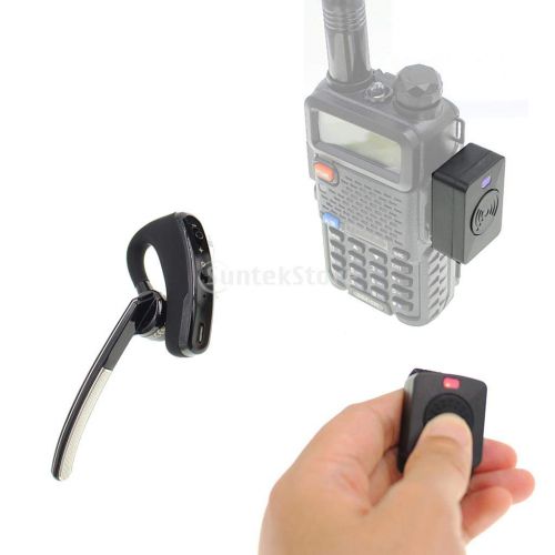  SM SunniMix 2Pin Earpiece Wireless Bluetooth Radio Earpiece Headset with a Finger PTT Mic and Walkie Talkie 2Pin Connector