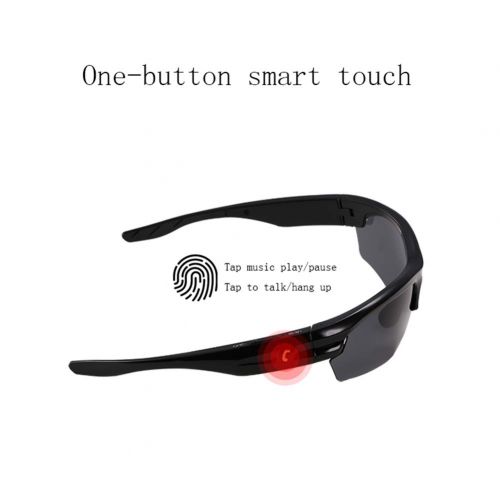  Bluetooth glasses Polarized Sunglasses Multi-Function Wireless Night Vision in-Ear One-Button Smart Touch, Compatible with All Smart Phones