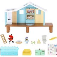 BLUEY Beach Cabin Playset, with Exclusive Figure with Goggles. Includes 10 Play Pieces and Sticker Sheet