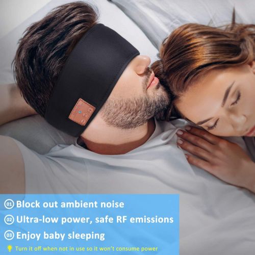  [아마존 핫딜]  [아마존핫딜]Blulu Sleep Headphones Bluetooth Headband, Wireless Bluetooth 5.0 Headset Unisex Sports Headband Headphones, Music Sweatband for Workout, Jogging, Yoga, Insomnia, Air Travel, Black