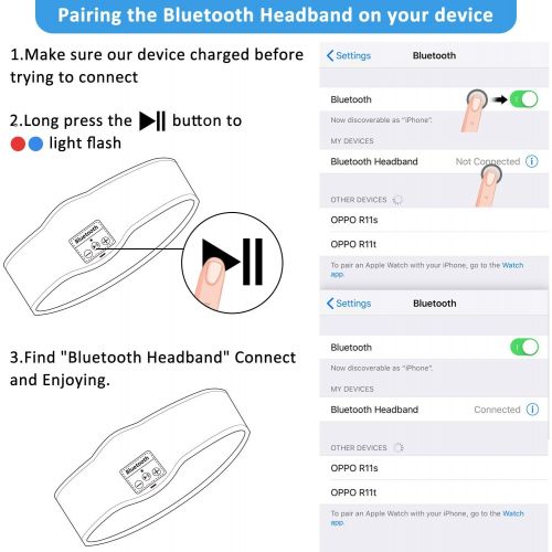  [아마존 핫딜]  [아마존핫딜]Blulu Sleep Headphones Bluetooth Headband, Wireless Bluetooth 5.0 Headset Unisex Sports Headband Headphones, Music Sweatband for Workout, Jogging, Yoga, Insomnia, Air Travel, Black