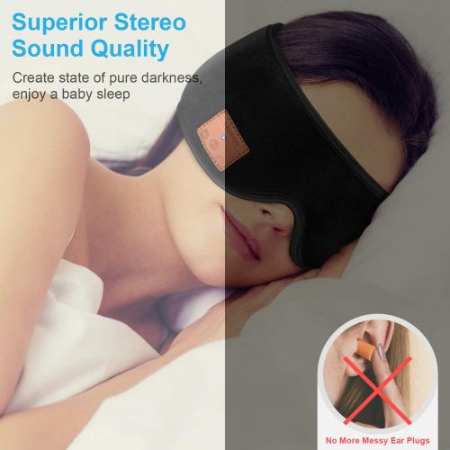  [아마존 핫딜] Blulu Sleep Headphones 3D Eye Mask, Bluetooth 5.0 Wireless Music Mask, Eye Shade Cover with Ultra-Thin HD Speakers Adjustable, Blindfold for Men Women Sleeping, Travel, Meditation