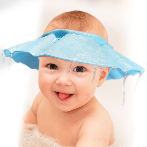  [아마존베스트]Blulu 3 Pack Baby Shower Cap Bath Shampoo Cap Hat