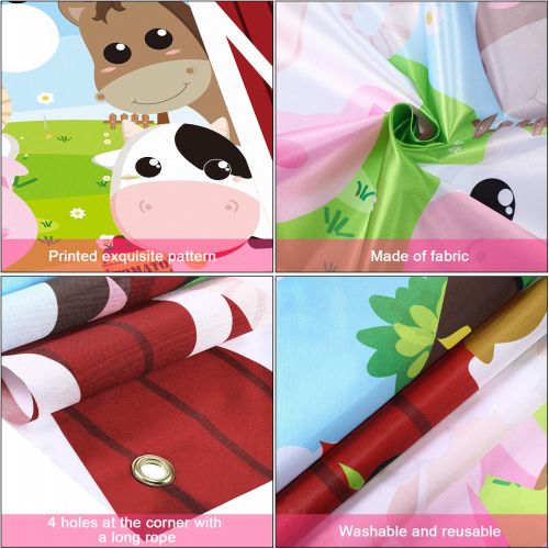  [아마존베스트]Farm Animal Toss Games with 3 Nylon Bean Bag, Fun Carnival Toss Game, Farm Animals Theme Party Decorations and Supplies