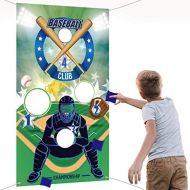 [아마존베스트]Baseball Toss Games with 3 Bean Bags, Indoor and Outdoor Bean Bag Toss Game for Children and Adults, Sport Theme Party Decorations Supplies