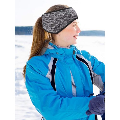  Blulu 3 Pieces Ponytail Headband Women Winter Headband Ear Warmer Running Headband for Women Girls Outdoor Sports, 3 Colors