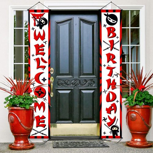  Blulu Happy Birthday Banner Party Supplies Decorations Porch Sign for Banner Hanging Decoration for Indoor/Outdoor Decoration Party