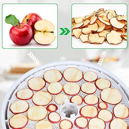  [아마존베스트]Blulu 8 Pieces Round Silicone Dehydrator Sheets, Non-stick Fruit Dehydrator Mats, Reusable Steamer Mat Mesh Sheet for Fruit Dryer