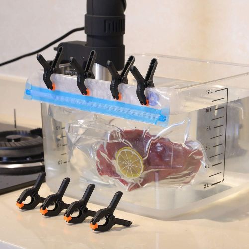  [아마존베스트]Blulu 8 Pack Sous Vide Cooking Clips for Immersion Circulator Precision Cooker, Sous Vide Cooker Case Compatible with Anova, ChefSteps Joule, Gramercy Kitchen, Gourmia, Kitchen Giz