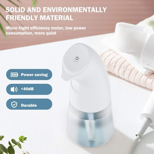  BlumWay Automatic Hand Sanitizer Dispenser, 450ML Liquid Alcohol Spray Touchless Dispenser, Touch Free Countertop Alcohol Sprayer Dispenser with 2 Levels Dispensing Volume for Home