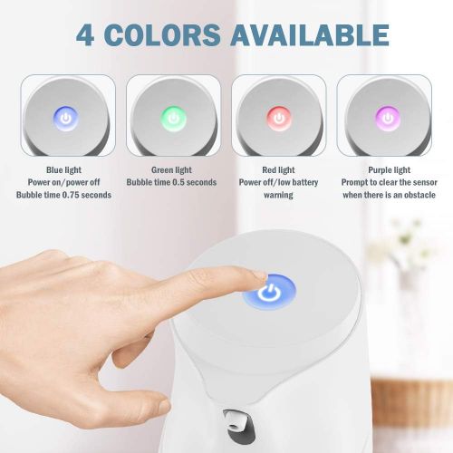  BlumWay Automatic Hand Sanitizer Dispenser, 450ML Liquid Alcohol Spray Touchless Dispenser, Touch Free Countertop Alcohol Sprayer Dispenser with 2 Levels Dispensing Volume for Home