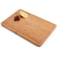 [아마존베스트]Blumtal Cutting Board Made from 100% Bamboo  Anti-septic Wood Board with Juice Groove, Wooden Boards, 2 Sizes