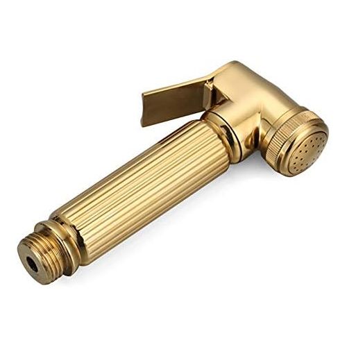  Blusea Handheld Bidet Sprayer, Shattaf Baby Cloth Diaper Toilet Sprayer, Brass High Pressure Cleaner Spray with G1/2 Hose Wall Holder Bathroom Shower Bidet Spray Set