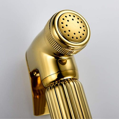  Blusea Handheld Bidet Sprayer, Shattaf Baby Cloth Diaper Toilet Sprayer, Brass High Pressure Cleaner Spray with G1/2 Hose Wall Holder Bathroom Shower Bidet Spray Set