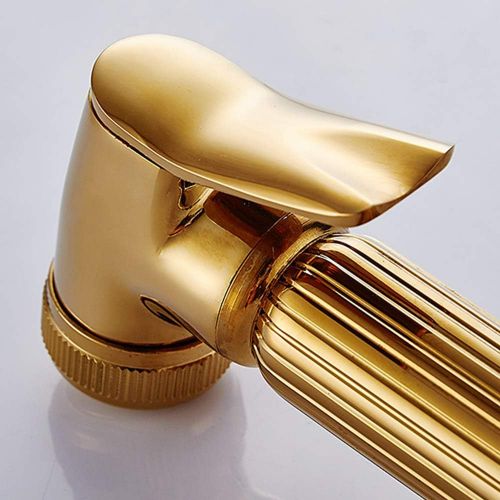  Blusea Handheld Bidet Sprayer, Shattaf Baby Cloth Diaper Toilet Sprayer, Brass High Pressure Cleaner Spray with G1/2 Hose Wall Holder Bathroom Shower Bidet Spray Set