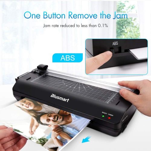  [아마존핫딜][아마존 핫딜] 5 in 1 Blusmart Laminator Set, A4, Trimmer, Corner Rounder, 20 Laminating Pouches, Photo Frames, Black