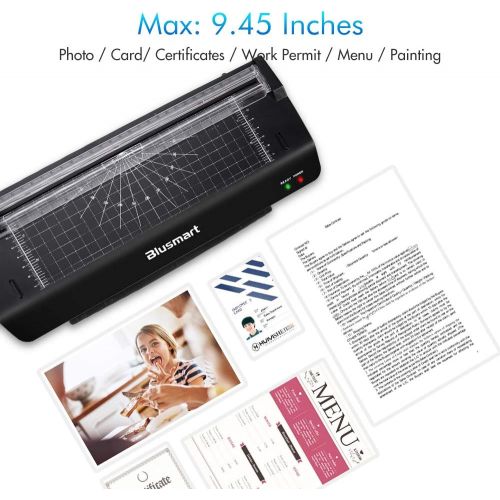  [아마존핫딜][아마존 핫딜] 5 in 1 Blusmart Laminator Set, A4, Trimmer, Corner Rounder, 20 Laminating Pouches, Photo Frames, Black