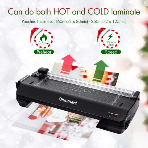  [아마존베스트]13 inches Laminator, Blusmart Multiple Function A3 Laminator with 25 Laminating Pouches, Paper Cutter, Corner Rounder Laminate for A3,A4,A5,A6