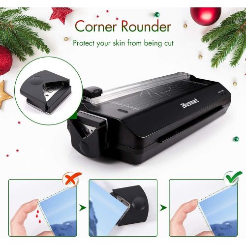  [아마존베스트]13 inches Laminator, Blusmart Multiple Function A3 Laminator with 25 Laminating Pouches, Paper Cutter, Corner Rounder Laminate for A3,A4,A5,A6