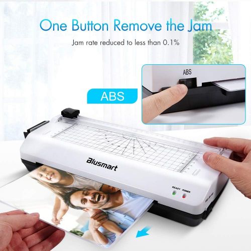  [아마존베스트]5 in 1 Blusmart Laminator Set, A4, Trimmer, Corner Rounder, 20 Laminating Pouches, Photo Frames, White