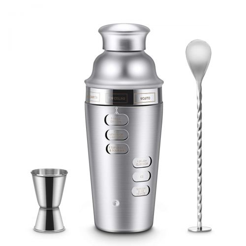  [아마존 핫딜]  [아마존핫딜]Blusmart Cocktailshaker Set Cocktail Shaker Edelstahl Cocktail Shaker 700ml Barkeeper Set mit Rotation Cocktailrezepte Rezept Guide, Martinishaker Tool Zubehoer Mixer mit Sieb, Barl