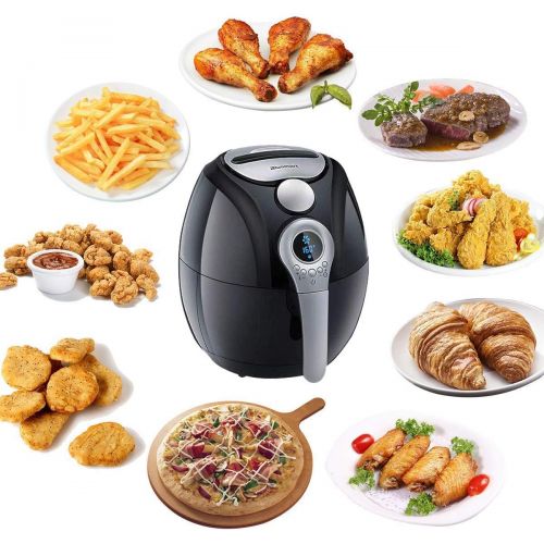  Air Fryer,Blusmart Electric Air Fryer, 3.4Qt3.2L 1400W, LED Display, Hot Air Fryer,Healthy Oil Free for Multifunctional CookingBaking, Perfect Christmas Gift for Men Women