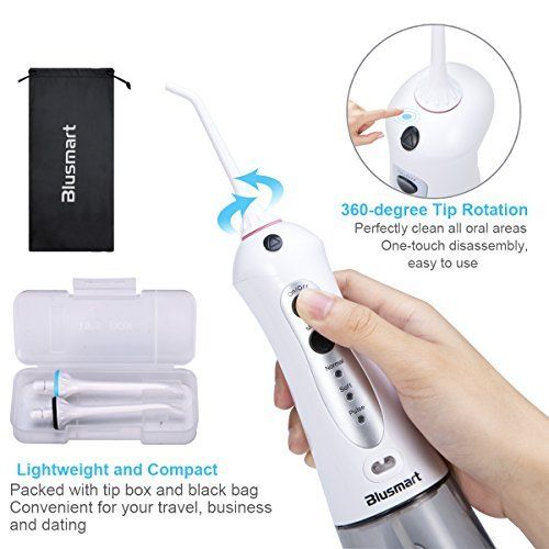  Blusmart Cordless Water Flosser Oral Irrigator Professional Dental Water Floss Rechargeable Flossing IPX7...