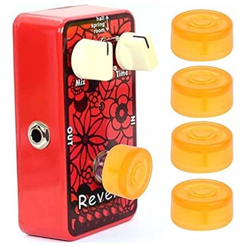  Bnineteenteam 4 PCS Colorful Footswitch Topper,Guitar Foot Nail Plastic Effect Pedal Protection Cap for Guitar Effect Accessories