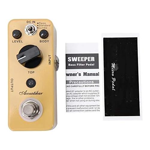  [아마존베스트]Bnineteenteam Acoustic Guitar Effect Pedal with True Bypass 3 Effect Modes Piezo Standard Jumbo for Acoustic Guitar