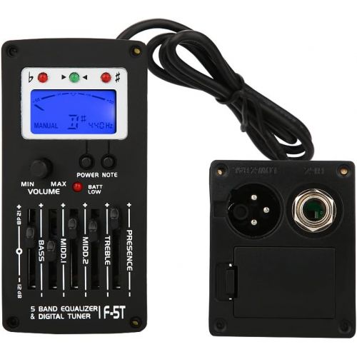  [아마존베스트]Bnineteenteam F-5T 5 Band EQ Digital Tuner Pickup 5 Band EQ Pickup for Classical Electric Acoustic Guitar