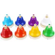 [아마존베스트]Bnineteenteam 8 Tone Diatonic Metal Bells Musical Bells for Kids Children Toddlers