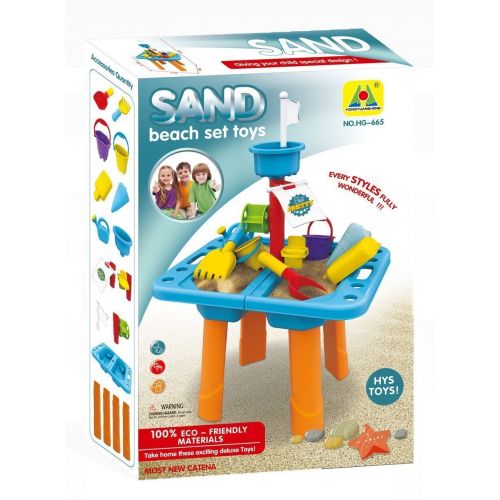  Bo toys Sandbox 2-in-1 Sand and Water Wheel Table with Beach Sand Toys Set