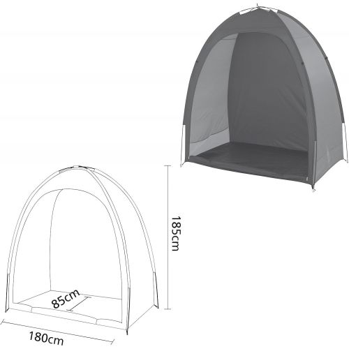  Bo-Camp Bo Camp,4471900, Fahrradzelt Fahrrad Garage Beistellzelt Geraetezelt Lagerzelt Umkleide Zelt Camping Pavillon,grau