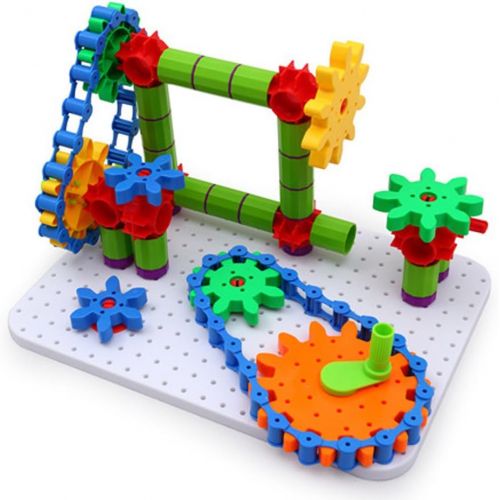  [아마존베스트]Bo Toys Deluxe Gears Building Set, Learning Blocks , Spinning Gears, 170 pcs