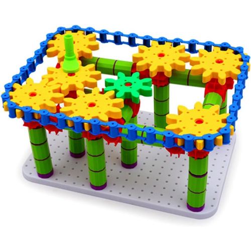  [아마존베스트]Bo Toys Deluxe Gears Building Set, Learning Blocks , Spinning Gears, 170 pcs